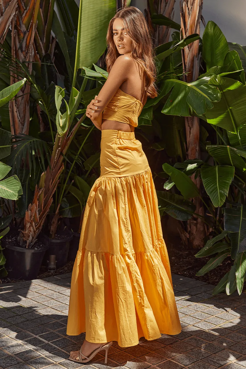 Ayla Maxi Skirt - Sherbert