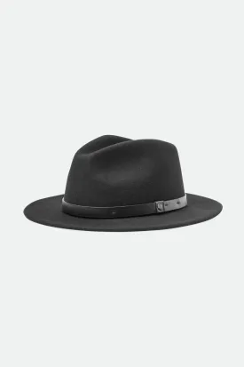 Brixton Black/Black Messer Packable Fedora