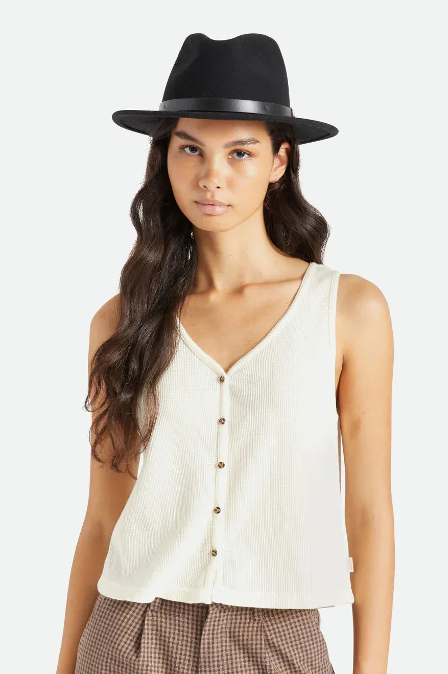 Brixton Black/Black Messer Packable Fedora