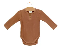 City Mouse - Baby Waffle Onesie in Hazelnut