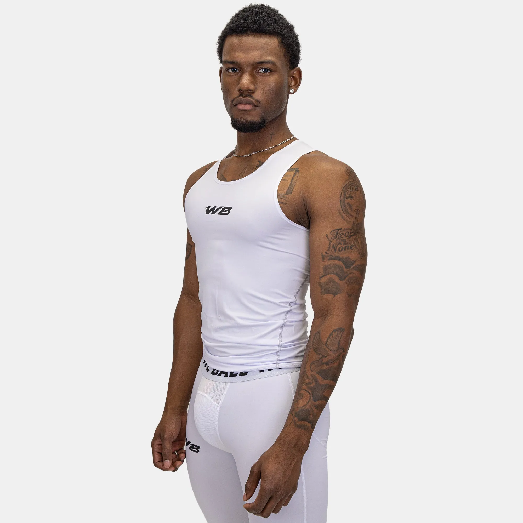 COMPRESSION TANK TOP (WHITE)