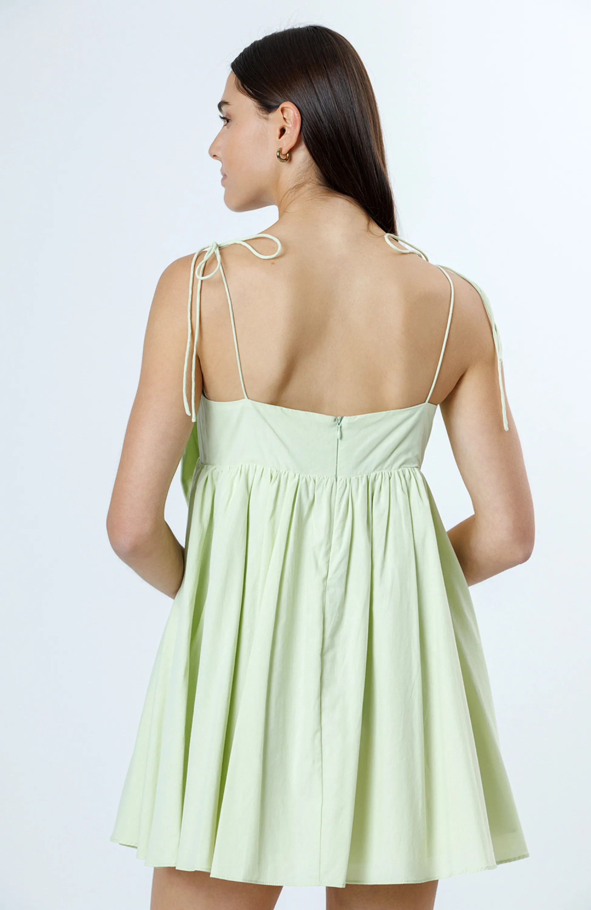 Golden Girl Bow Mini Dress
