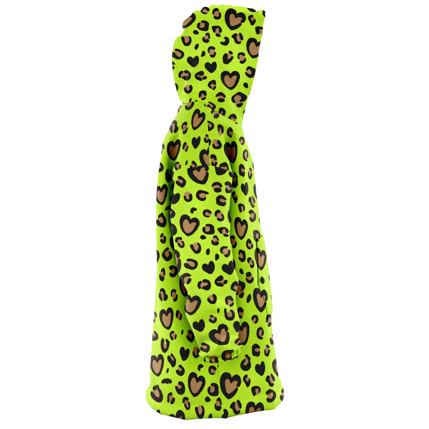 Heart Leopard Print Snug Hoodie