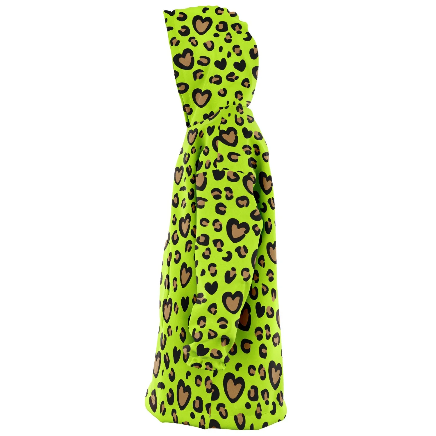 Heart Leopard Print Snug Hoodie