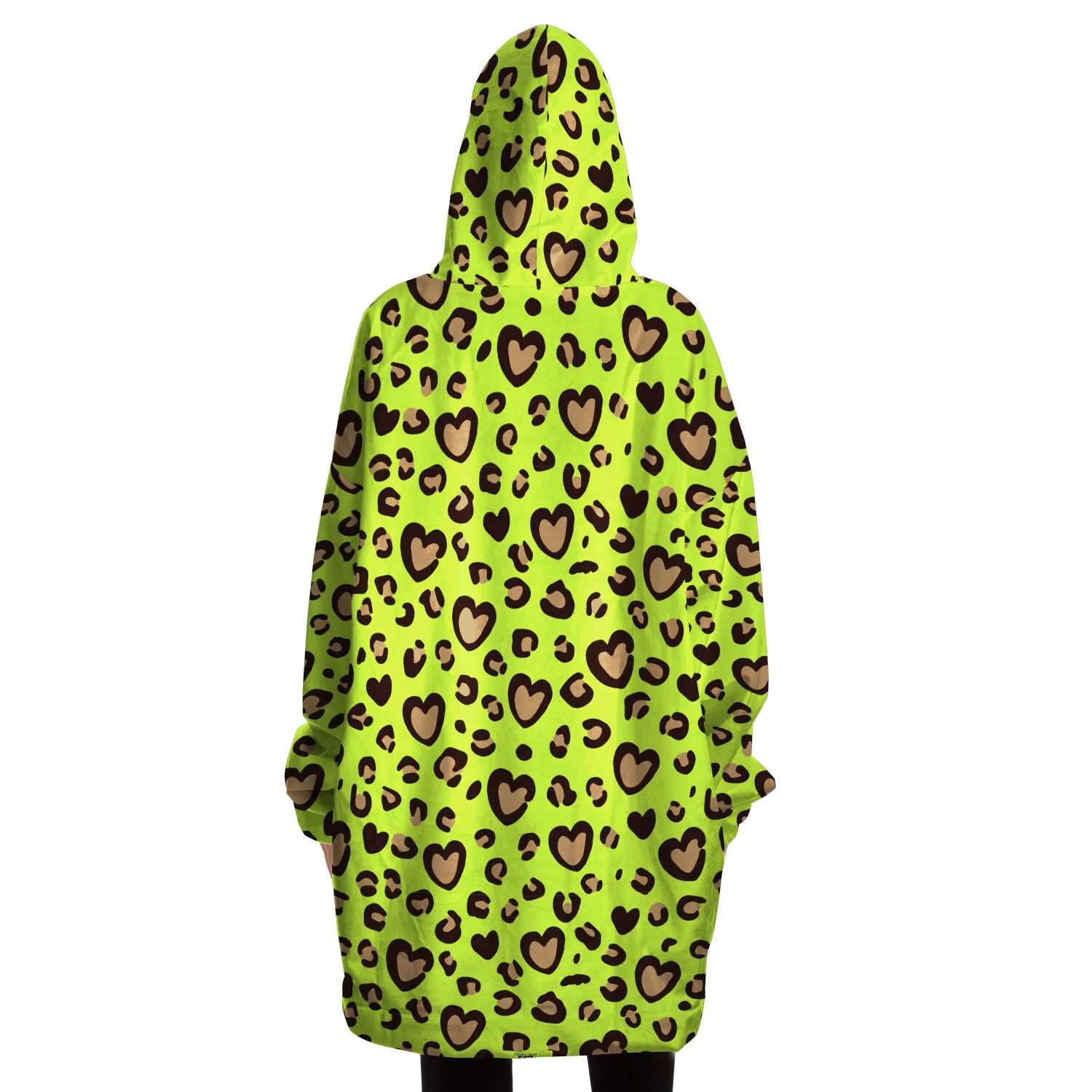 Heart Leopard Print Snug Hoodie
