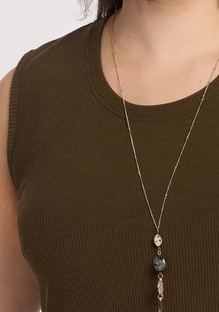 Iris Ribbed Dress - Olive Leaf