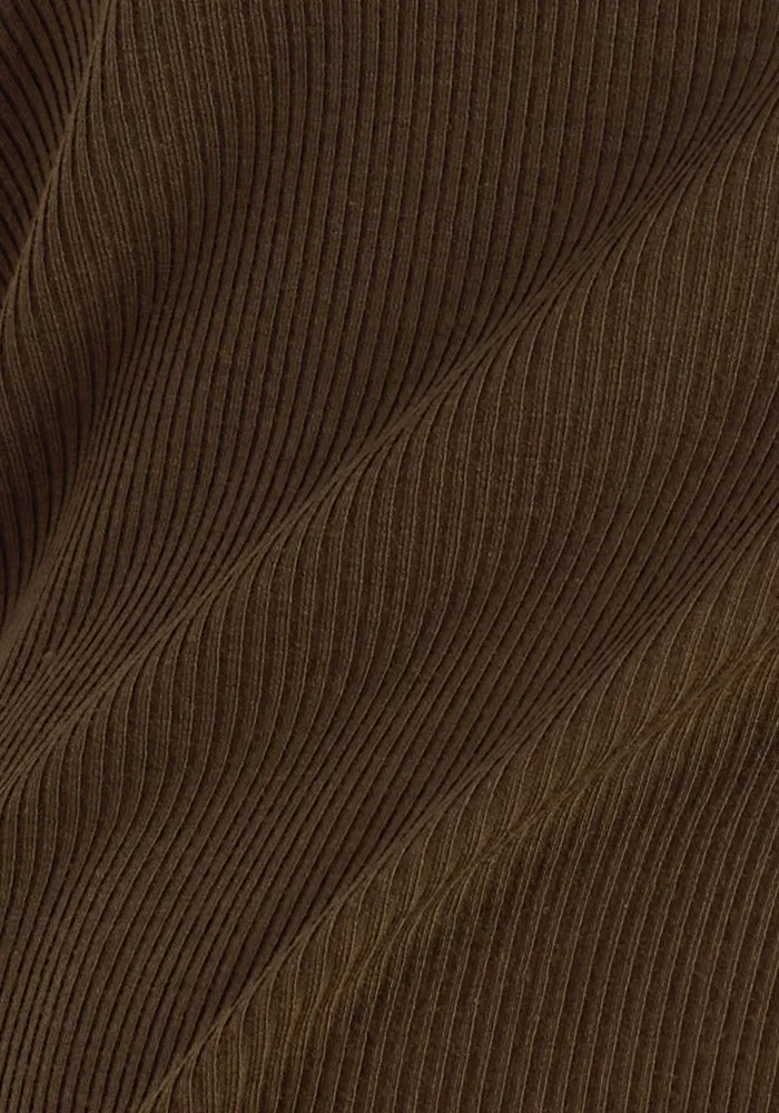 Iris Ribbed Dress - Olive Leaf