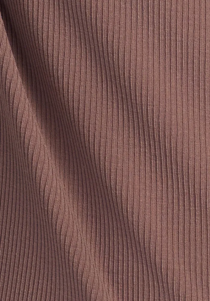 Iris Ribbed Dress - Toasted Almond