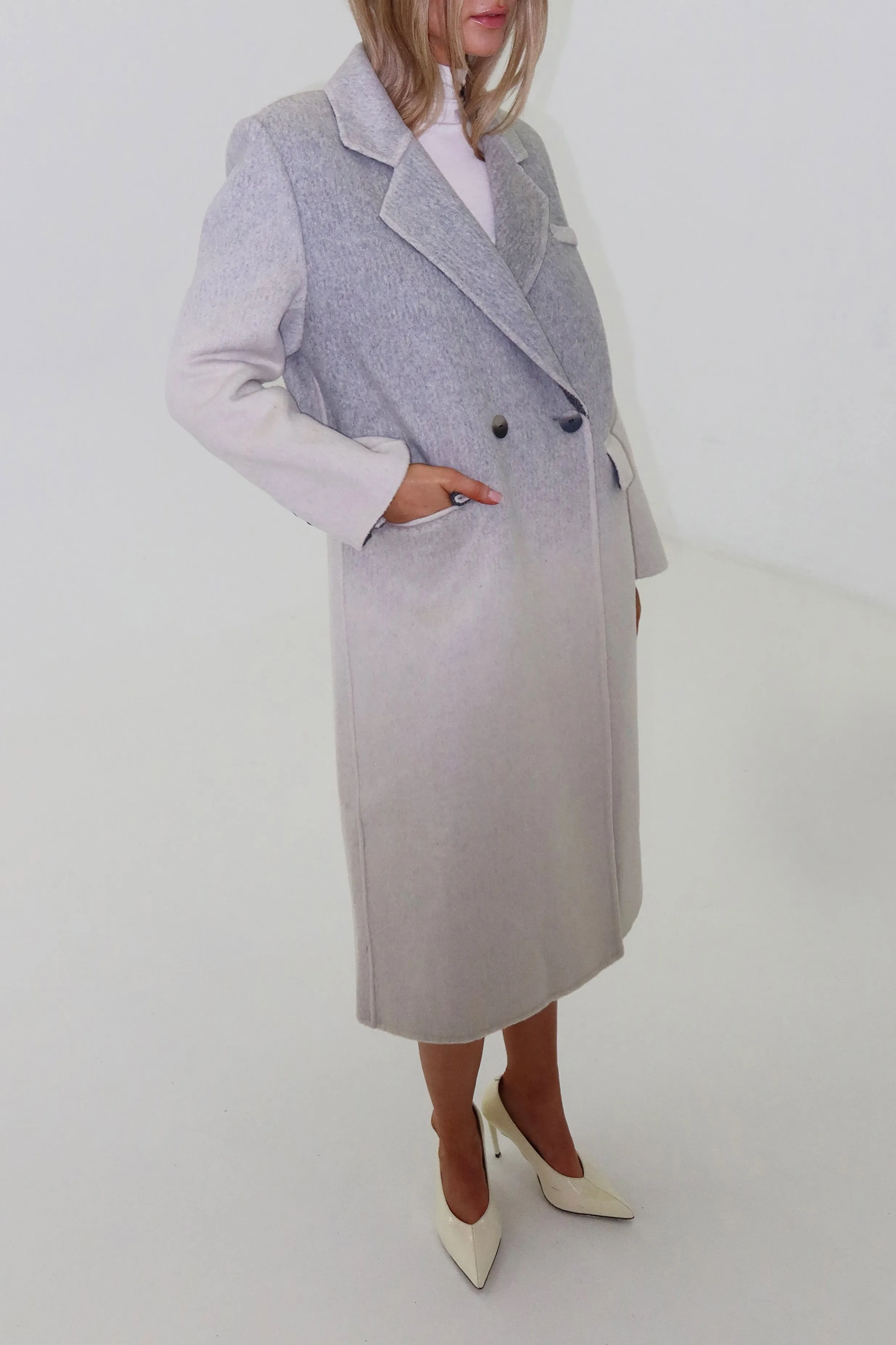 Isla Wool Coat - Grey Marle