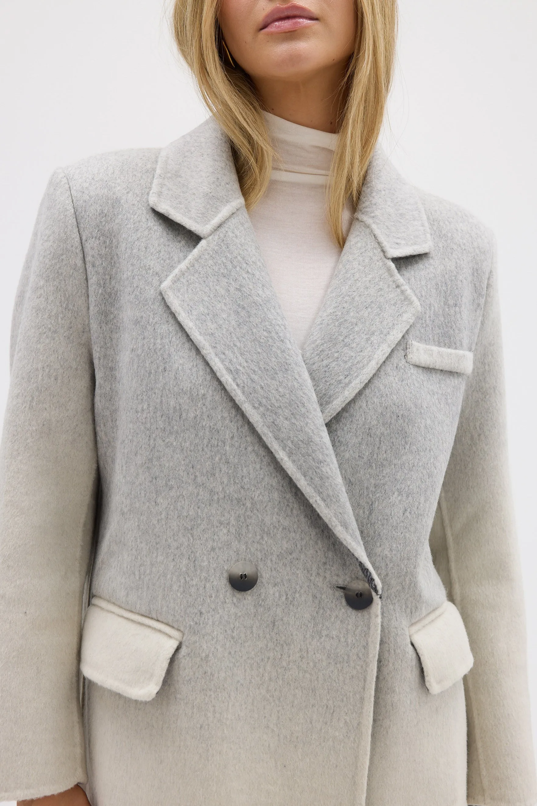 Isla Wool Coat - Grey Marle
