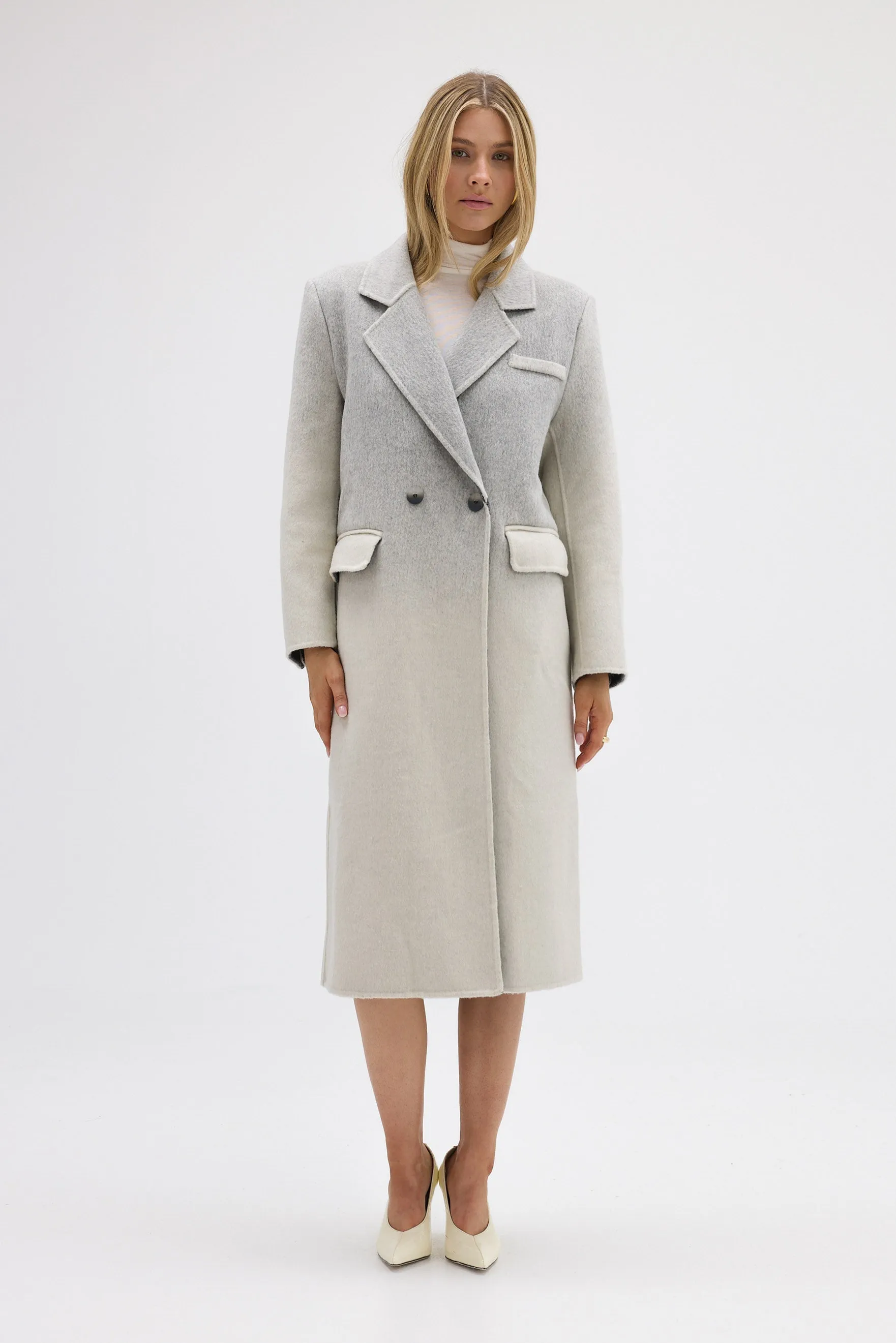 Isla Wool Coat - Grey Marle