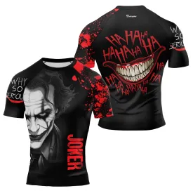 Joker Horror Why So Serious Men's Short Sleeve Rash Guard