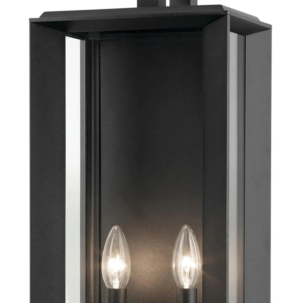 Kroft 28 In 2-Lights Outdoor Wall Light, Black Finish