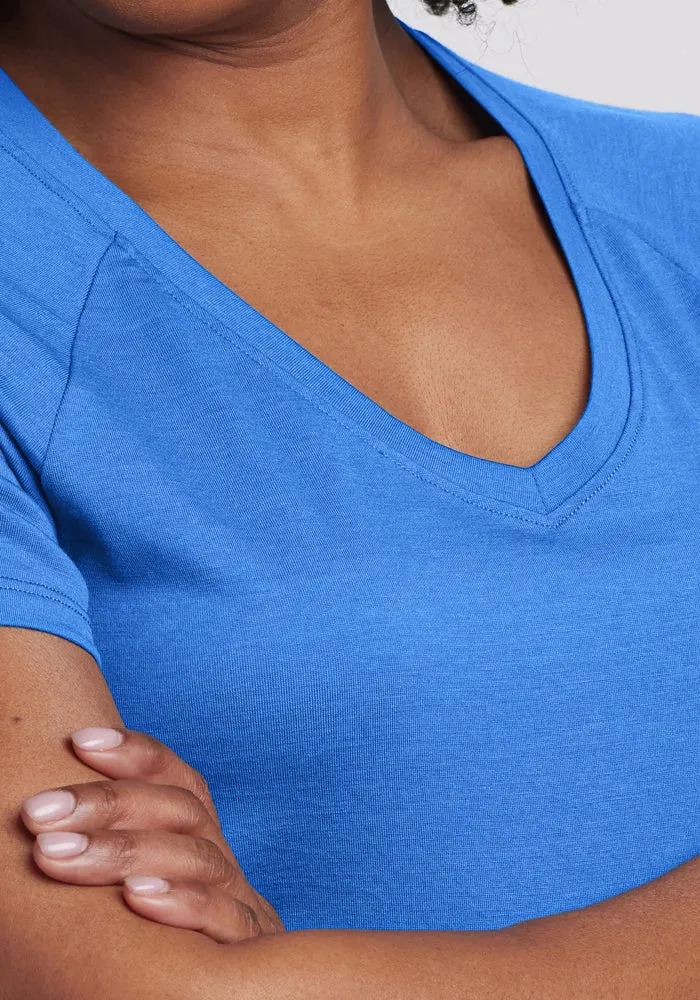 Mia V Neck - Blue Gelato