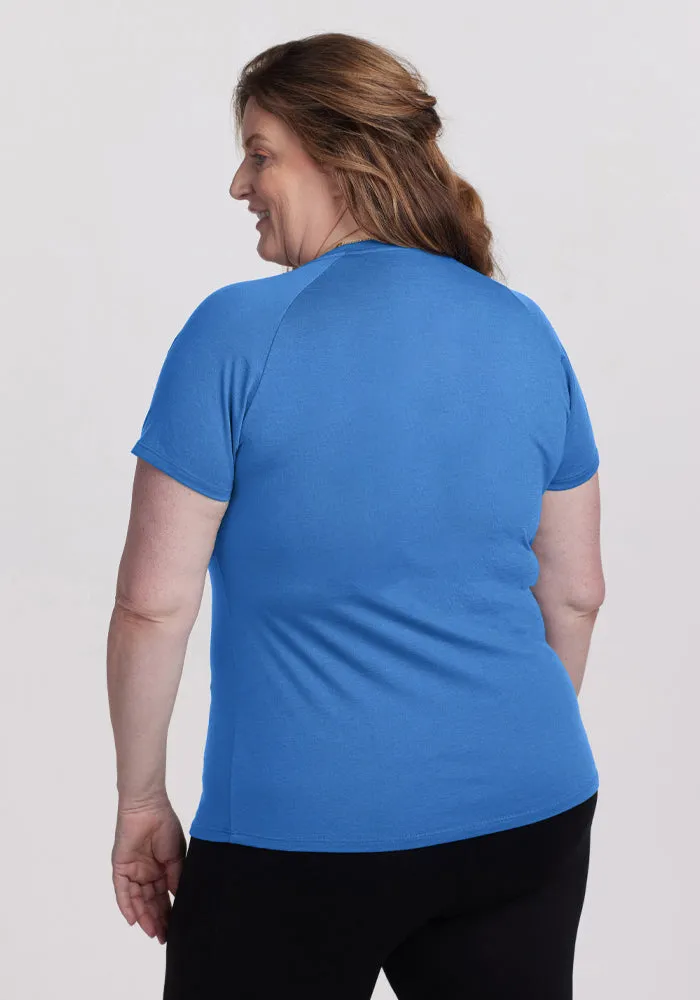 Mia V Neck - Blue Gelato