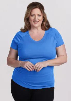 Mia V Neck - Blue Gelato