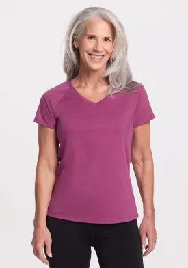 Mia V Neck - Jam Berry
