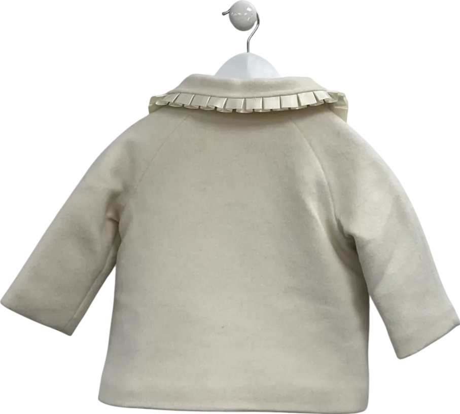 Rachel Riley Cream Wool Look Collared Coat 12-18 Months