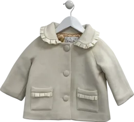 Rachel Riley Cream Wool Look Collared Coat 12-18 Months