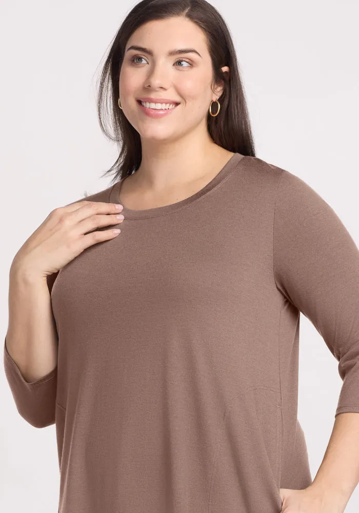 Rissa A Line Dress - Toasted Almond