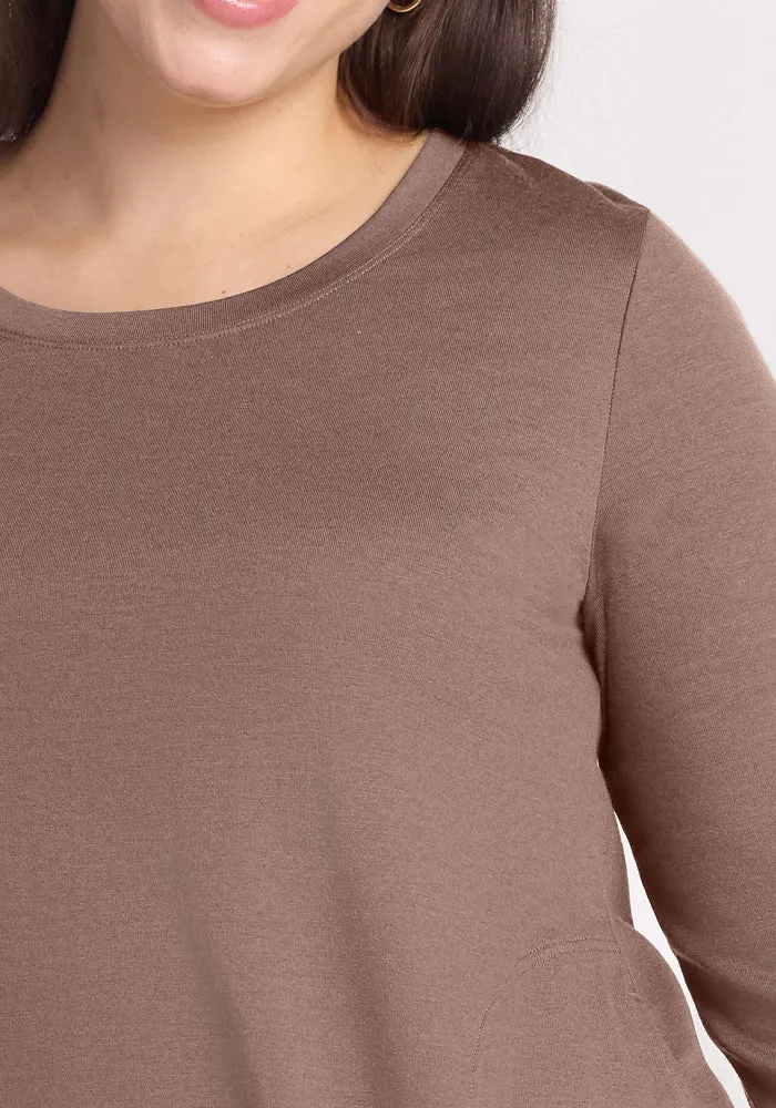 Rissa A Line Dress - Toasted Almond