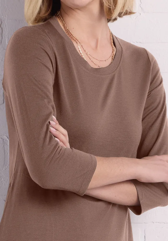Rissa A Line Dress - Toasted Almond