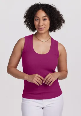 Sloane Ribbed Tank - Jam Berry