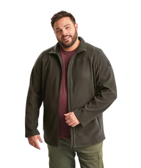 Stoy Earle Mens Plus Size Zip Fleece Jacket Green Anthracite Sizes 3XL-4XL