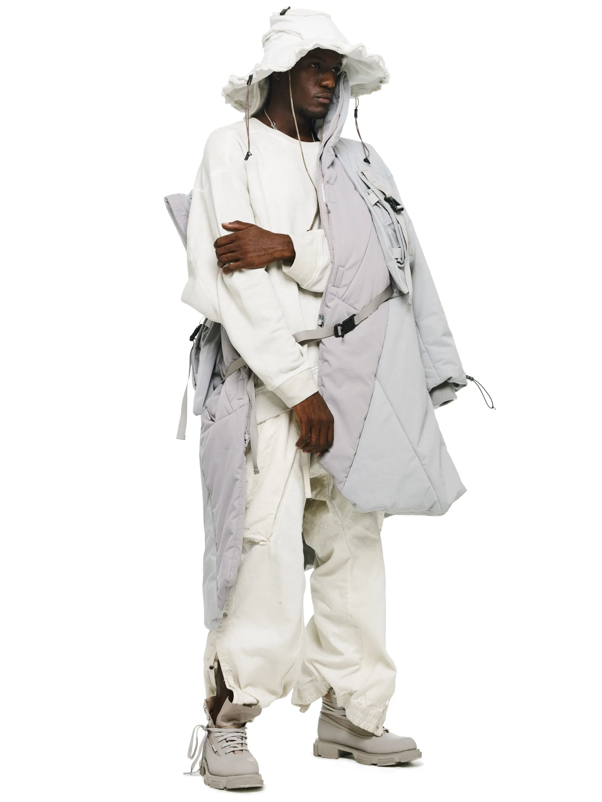 THE AGENT MULTI FUNCTIONAL LAYERED QUILTED LONG COAT